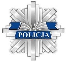 Na obrazku widoczne jest logo Policji z białym napisem POLICJA na niebieskim tle