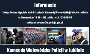 Plakat promujący służbę w Policji