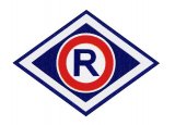 R logo slużby ruchu drogowego Policja