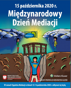 plakat promujący Międzynarodowy Dzień Mediacji