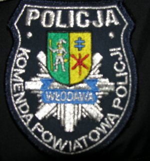 naszywka z logo włodawskiej Policji