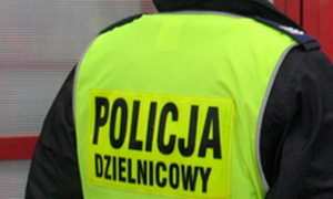 kamizelka odblaskowa z napisem Policja dzielnicowy