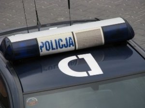 belka oświetleniowa z napisem Policja