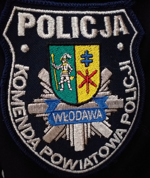 naszywka z logo włodawskiej Policji