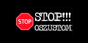 napis STOP OSZUSTWOM