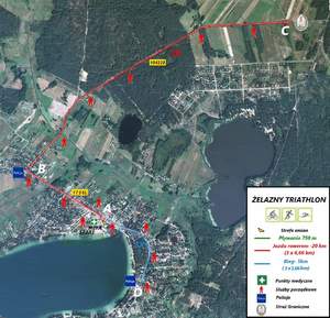 mapa żelaznego triathlonu