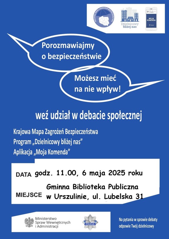plakat informujący o debacie treść plakatu zawarta w komunikacie