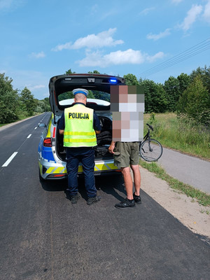 kontrola kierującego rowerem
