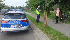 kontrola rowerzystki
