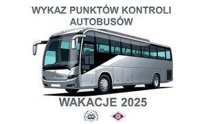 plakat wykaz punktów kontroli autobusów