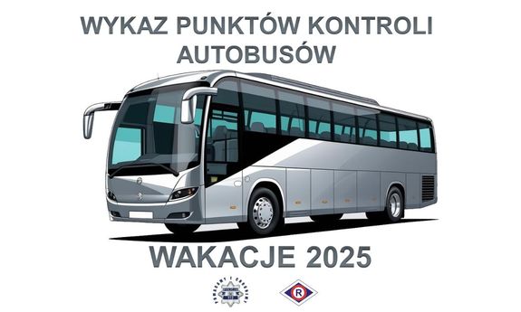 plakat wykaz punktów kontroli autobusów