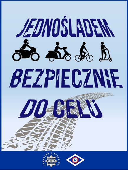 plakat akcji jednośladem bezpiecznie do celu