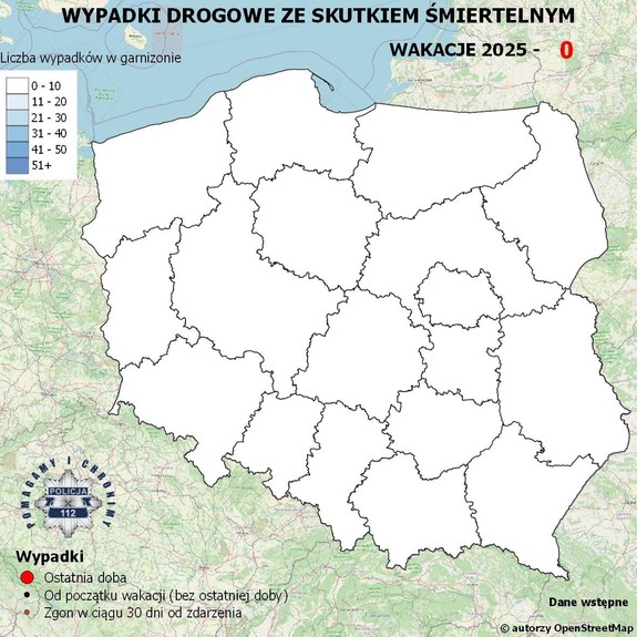 mapa wypadków