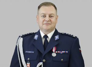 zdjęcie przedstawia inspektora Tomasz Gil Komendanta Wojewódzkiego Policji w Lublinie