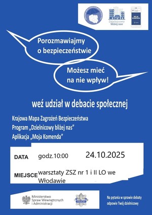 plakat zapowiadający debatę