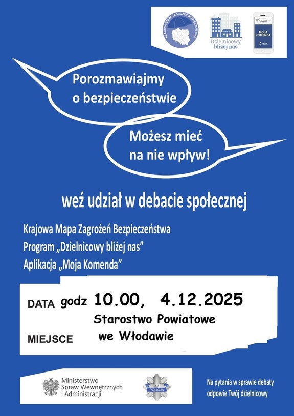 plakat z zapowiedzią debaty