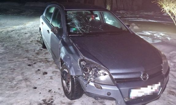 Opel Astra uczestniczący w śmiertelnym potrąceniu rowerzysty w gminie Hańsk