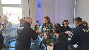 Spotkanie z okazji Dnia Kobiet w  KPP we Włodawie