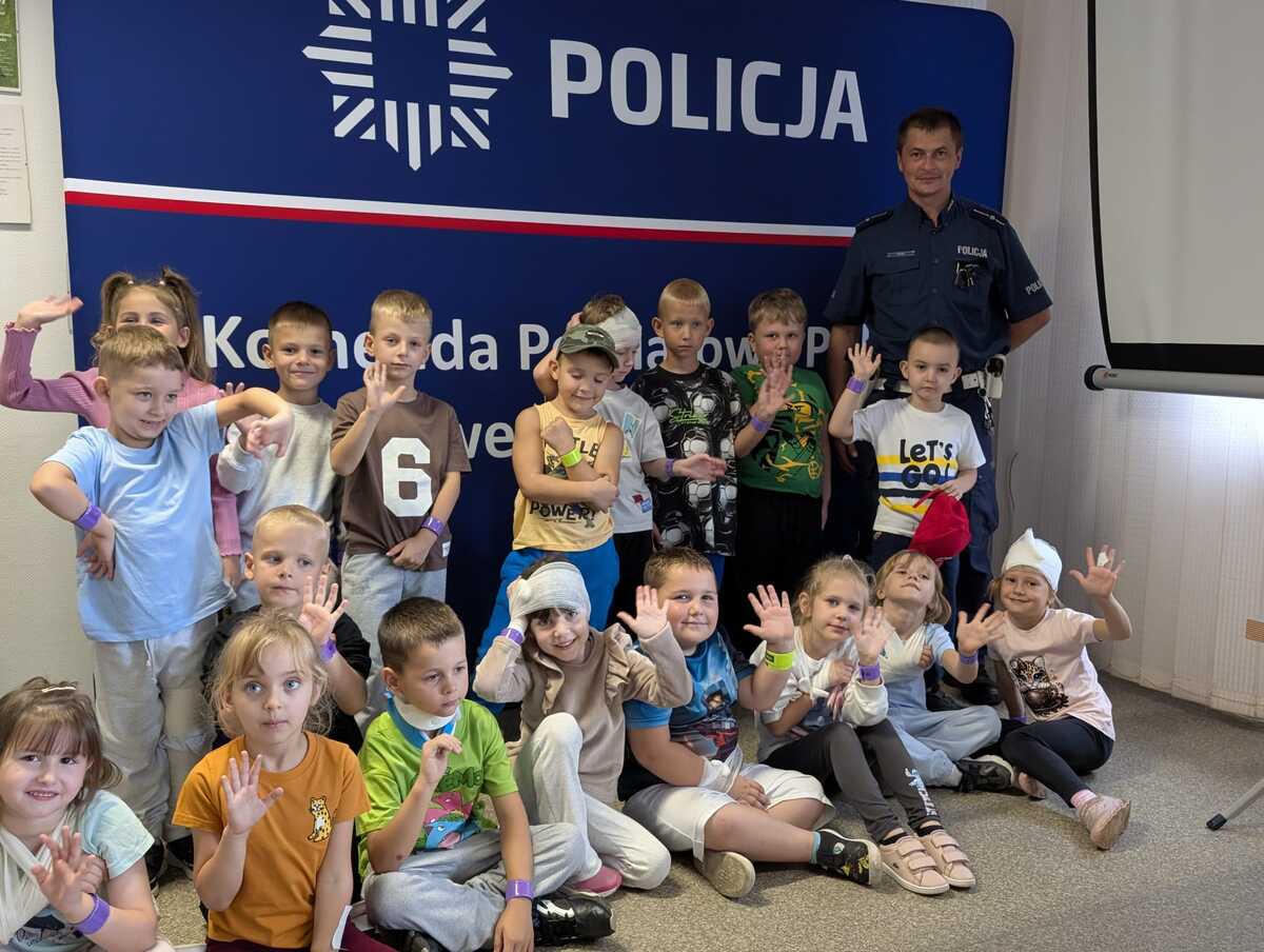 Przedszkolaki odwiedzają Komendę Powiatową Policji w Włodawie